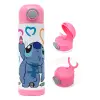 Children's hot water bottle, stainless steel, with safety straw, PINK (500ml)