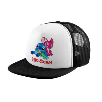 Lilo & Stitch, Καπέλο Soft Trucker με Δίχτυ Black/White 