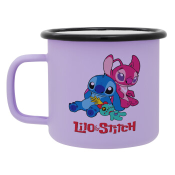 Lilo & Stitch, Κούπα Μεταλλική εμαγιέ ΜΑΤ Light Pastel Purple 360ml