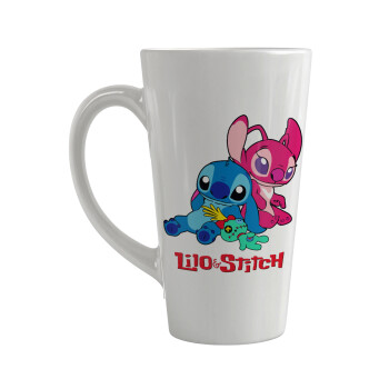 Lilo & Stitch, Κούπα κωνική Latte Μεγάλη, κεραμική, 450ml