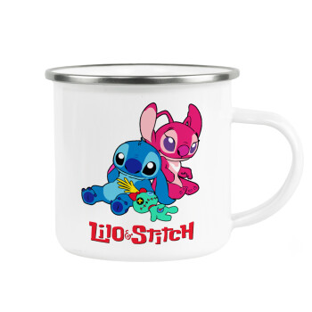 Lilo & Stitch, Metallic enamel cup white 360ml