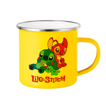 Lilo & Stitch, Κούπα Μεταλλική εμαγιέ Κίτρινη 360ml