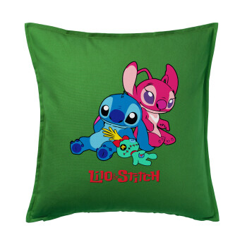 Lilo & Stitch, Sofa cushion Green 50x50cm includes filling