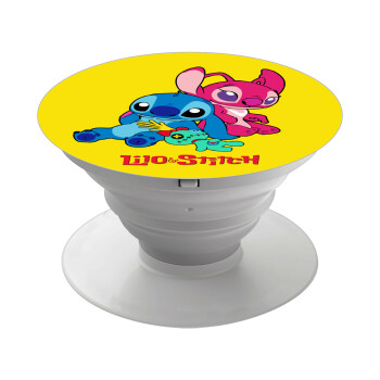 Lilo & Stitch, Phone Holders Stand  White Hand-held Mobile Phone Holder