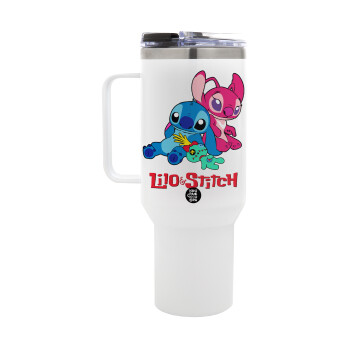 Lilo & Stitch, Mega Tumbler με καπάκι, διπλού τοιχώματος (θερμό) 1,2L