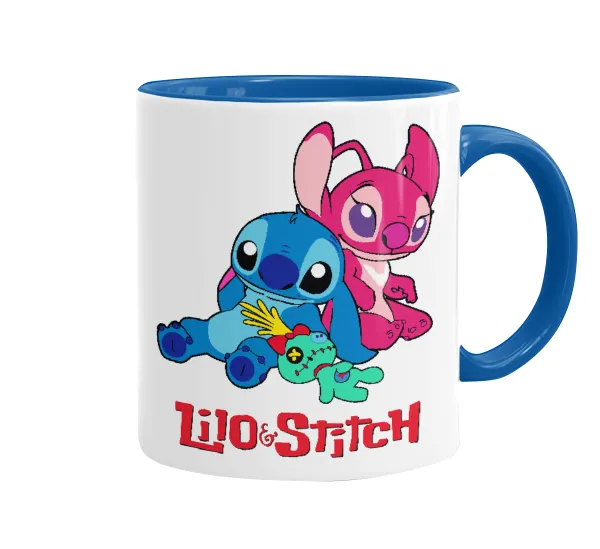 Lilo & Stitch — Mug colored blue, ceramic, 330ml