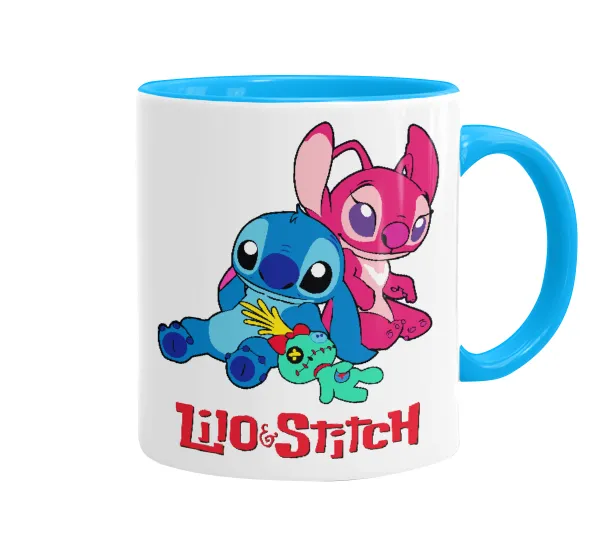 Lilo & Stitch — Κούπα χρωματιστή γαλάζια, κεραμική, 330ml