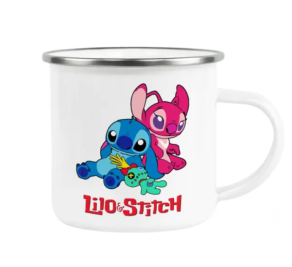 Lilo & Stitch — Metallic enamel cup white 360ml