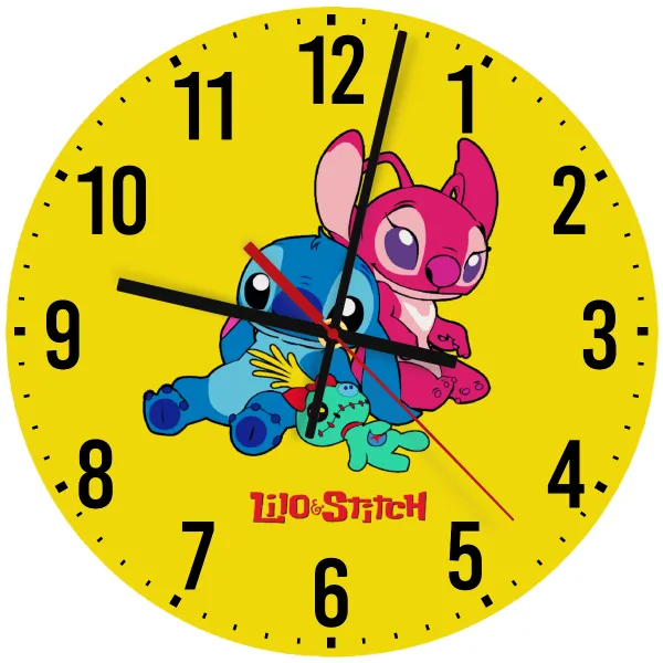 Lilo & Stitch — Ρολόι τοίχου ξύλινο 30cm