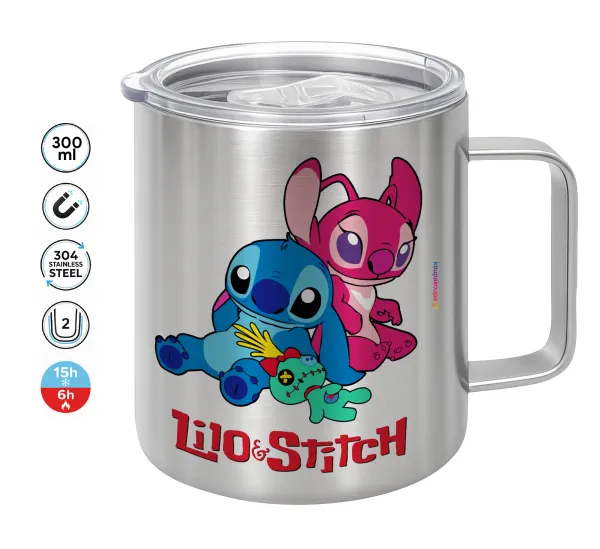 Lilo & Stitch — Double-walled stainless steel mug 300ml with temperature-retaining lid