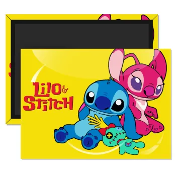 Lilo & Stitch, Ορθογώνιο μαγνητάκι ψυγείου διάστασης 9x6cm