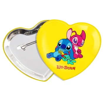 Lilo & Stitch, Κονκάρδα παραμάνα καρδιά (57x52mm)
