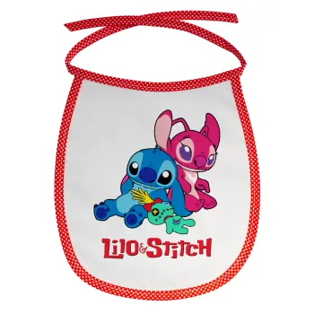 Lilo & Stitch, Σαλιάρα μωρού αλέκιαστη με κορδόνι Κόκκινη