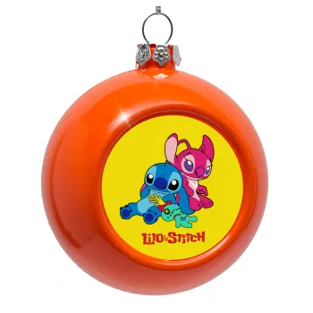 Lilo & Stitch, Orange Christmas tree ornament bauble 8cm