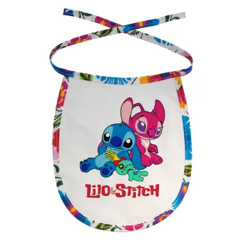 Lilo & Stitch, Σαλιάρα μωρού αλέκιαστη με κορδόνι Χρωματιστή