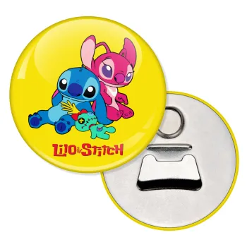 Lilo & Stitch, Μαγνητάκι και ανοιχτήρι μπύρας στρογγυλό διάστασης 5,9cm