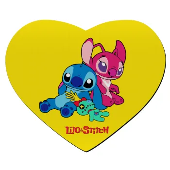 Lilo & Stitch, Mousepad heart 23x20cm