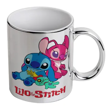 Lilo & Stitch, Κούπα κεραμική, ασημένια καθρέπτης, 330ml