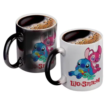 Lilo & Stitch, Κούπα Μαγική, κεραμική, 330ml που αλλάζει χρώμα με το ζεστό ρόφημα