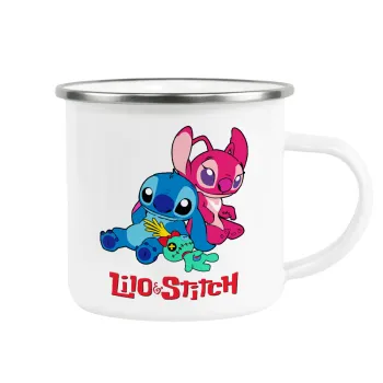 Lilo & Stitch, Κούπα Μεταλλική εμαγιέ λευκη 360ml
