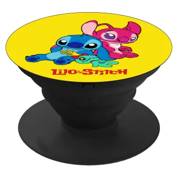 Lilo & Stitch, Phone Holders Stand  Μαύρο Βάση Στήριξης Κινητού στο Χέρι
