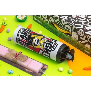 Minions Let's fight with kung fu sounds, Easter candle,Travel Tumbler 2 Lids, with metal straw & cleaning brush & aromatic flat candle (30cm) (PINK)