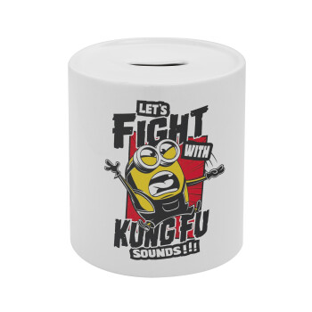 Minions Let's fight with kung fu sounds, Κουμπαράς πορσελάνης με τάπα