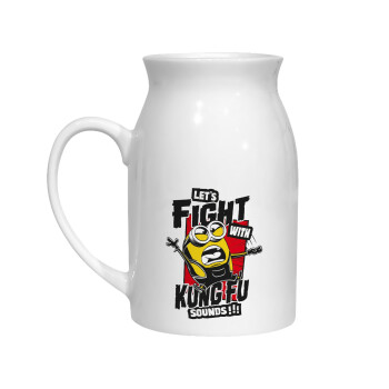 Minions Let's fight with kung fu sounds, Milk Jug (450ml) (1pcs)