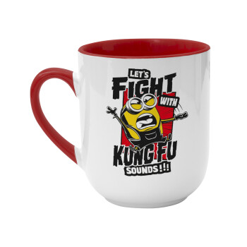 Minions Let's fight with kung fu sounds, Κούπα κεραμική tapered 260ml