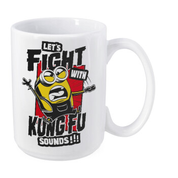 Minions Let's fight with kung fu sounds, Κούπα Mega, κεραμική, 450ml