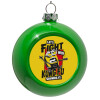 Green Christmas tree ornament bauble 8cm