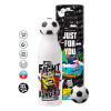 Soccer Metal mug thermos, double wall, 550ml