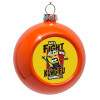 Στολίδι Χριστουγεννιάτικη μπάλα δένδρου Πορτοκαλί 8cm