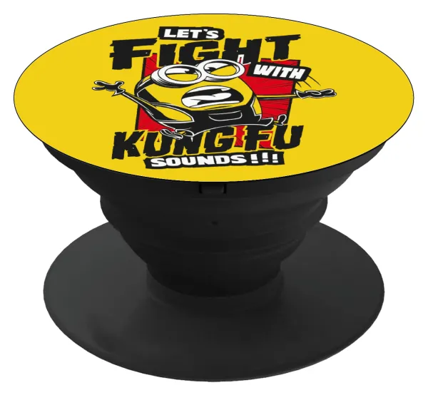 Minions Let's fight with kung fu sounds — Phone Holders Stand  Μαύρο Βάση Στήριξης Κινητού στο Χέρι
