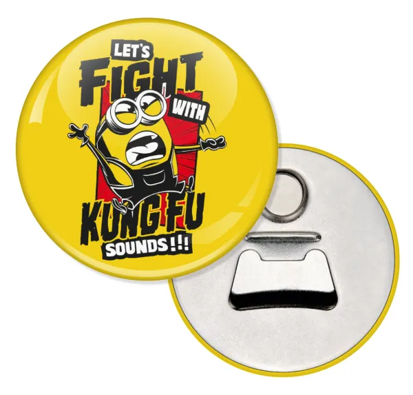 Minions Let's fight with kung fu sounds — Μαγνητάκι & Ανοιχτήρι (5.9cm)