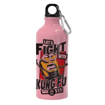 Minions Let's fight with kung fu sounds, Water bottle 600ml