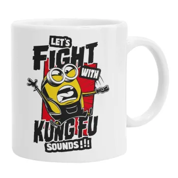 Minions Let's fight with kung fu sounds, Κούπα, κεραμική, 330ml
