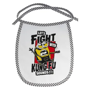 Minions Let's fight with kung fu sounds, Σαλιάρα μωρού αλέκιαστη με κορδόνι Μαύρη