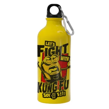 Minions Let's fight with kung fu sounds, Water bottle 600ml