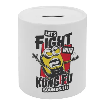 Minions Let's fight with kung fu sounds, Κουμπαράς πορσελάνης με τάπα