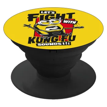 Minions Let's fight with kung fu sounds, Phone Holders Stand  Μαύρο Βάση Στήριξης Κινητού στο Χέρι