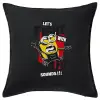 Sofa cushion black 50x50cm includes filling