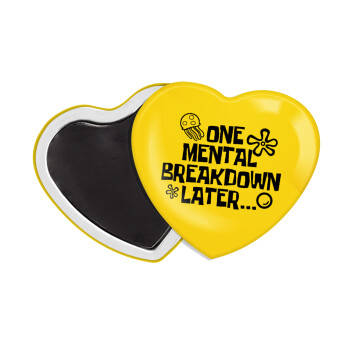 one mental breakdown later bob spongebob, Μαγνητάκι καρδιά (57x52mm)