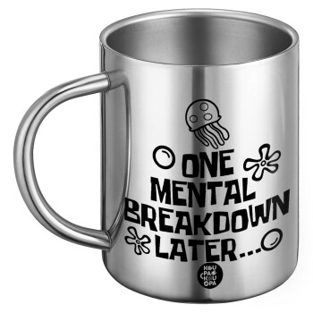 one mental breakdown later bob spongebob, Ανοξείδωτη Μεταλλική Κούπα 450ml - Διπλού Τοιχώματος