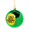 Στολίδι Χριστουγεννιάτικη μπάλα δένδρου Πράσινη 8cm