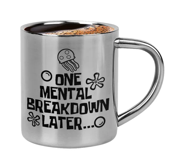 one mental breakdown later bob spongebob — Double-wall metal cup for espresso (220ml)