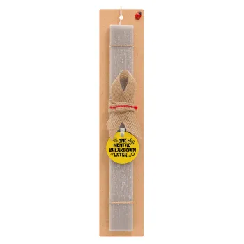 one mental breakdown later bob spongebob, Easter Set, wooden keychain & scented Easter candle flat (30cm) (GRAY)