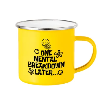 one mental breakdown later bob spongebob, Yellow Enamel Metallic Cup 360ml