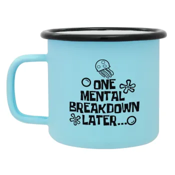 one mental breakdown later bob spongebob, Κούπα Μεταλλική εμαγιέ ΜΑΤ σιέλ 360ml