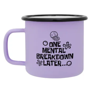one mental breakdown later bob spongebob, Κούπα Μεταλλική εμαγιέ ΜΑΤ Light Pastel Purple 360ml